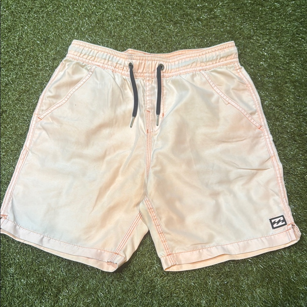 Billabong Cream Swim Trunks Quick-Dry Drawstring